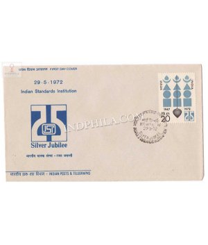 India 1972 First Silver Jubilee Of Indian Standards Institution Isi Fdc