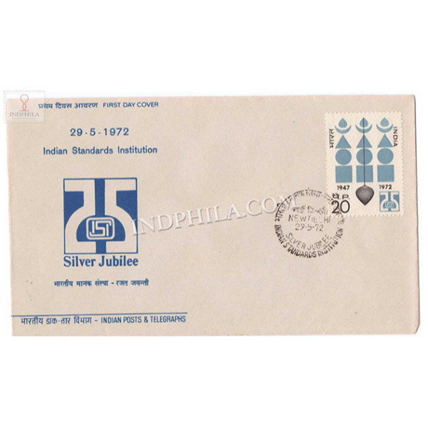 India 1972 First Silver Jubilee Of Indian Standards Institution Isi Fdc