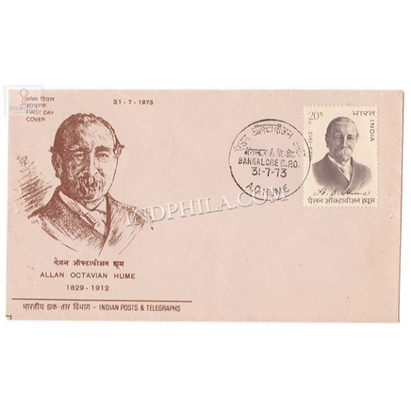 India 1973 Allan Octavian Hume Fdc