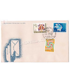 India 1974 Centenary Of Universal Postal Union Upu Fdc