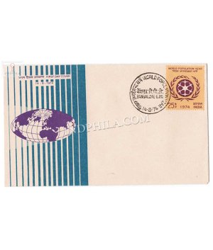India 1974 World Population Year Fdc