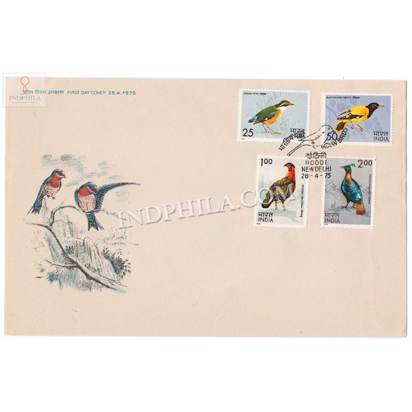 India 1975 Indian Birds Fdc