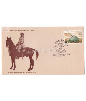 India 1976 Bicentenary Of 16th Light Cavalry Regiment Fdc