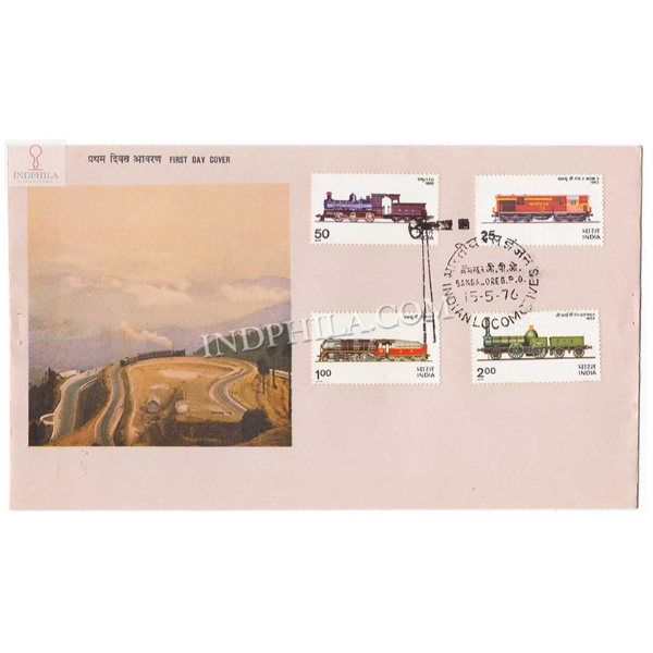 India 1976 Indian Locomotives Fdc