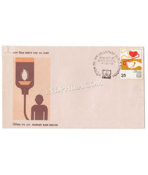 India 1976 Voluntary Blood Donation Fdc
