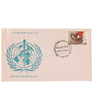 India 1976 World Health Day Prevention Of Blindness Fdc