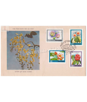 India 1977 Indian Flowers Fdc