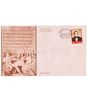 India 1978 150th Death Anniversary Of Franz Peter Schubert Fdc