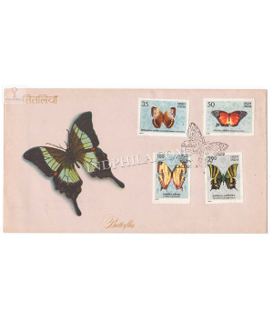 India 1981 Indian Butterflies Fdc