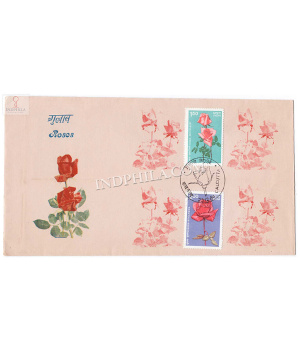 India 1984 Indian Roses Fdc