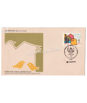 India 1987 International Year Of Shelter For The Homeless Fdc