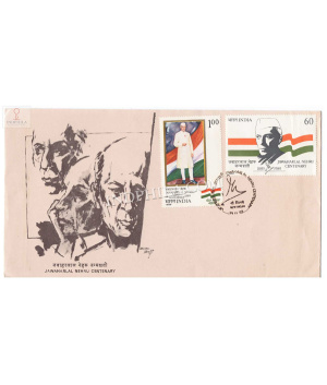 India 1988 Pt Jawaharlal Nehru Birth Centenary On Maplitho Paper Fdc