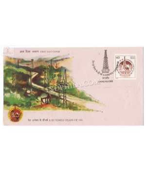 India 1989 Centenary Of Indian Oil Production Fdc