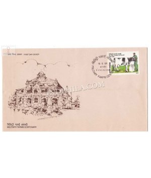 India 1989 Military Farms Centenary Fdc
