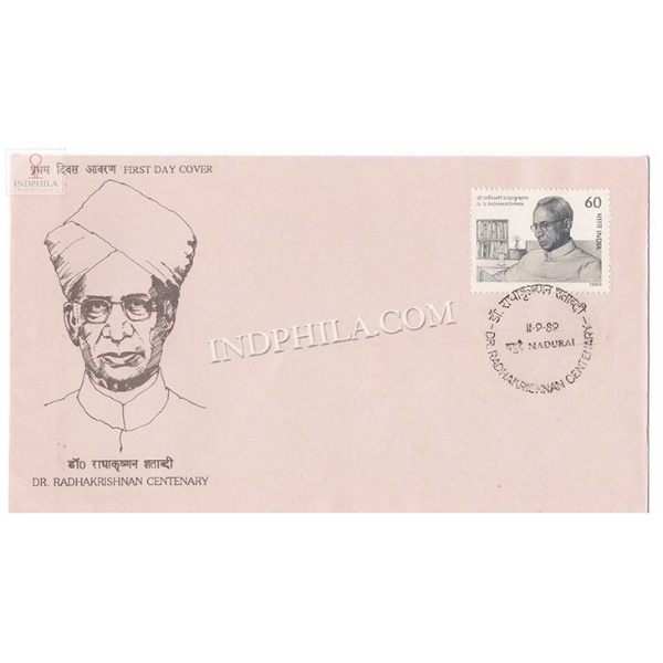 India 1989 Sarvepalli Radhakrishnan Birth Centenary Fdc