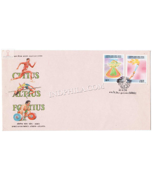 India 1996 Xxvi Olympic Games Atlanta And 100 Years Of Modern Olympics Fdc