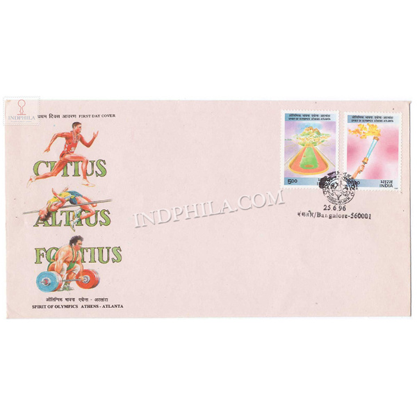 India 1996 Xxvi Olympic Games Atlanta And 100 Years Of Modern Olympics Fdc