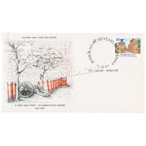 India 1997 150th Anniversary Of The Lawrence School Sanawar Fdc
