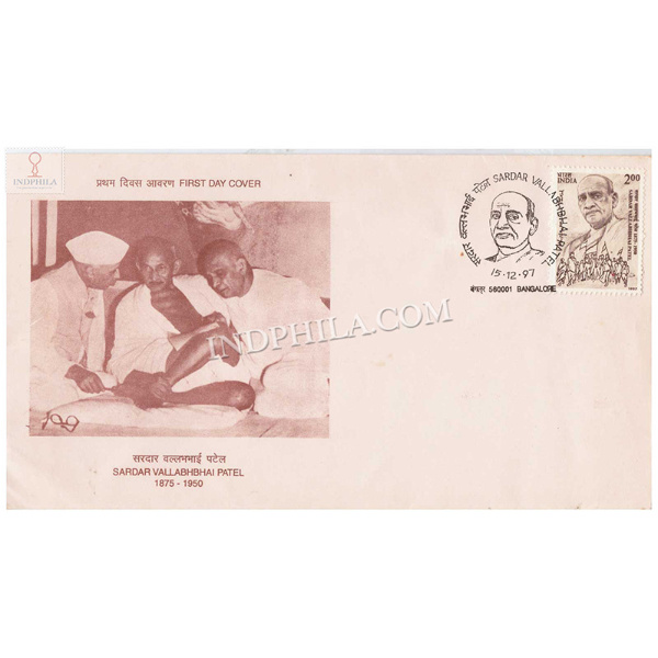 India 1997 47th Death Anniversary Of Sardar Vallabhbhai Patel Freedom Fighter Fdc