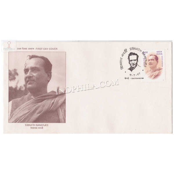 India 1997 Birth Centenary Of Sibnath Banerjee Fdc
