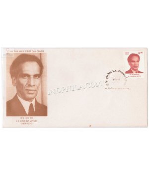 India 1997 Birth Centenary Of V K Krishna Menon Fdc