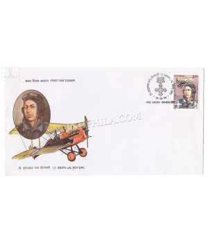 India 1998 Birth Centenary Of Lt Indra Lal Roy Dfc Pilot Of 1st World War Fdc