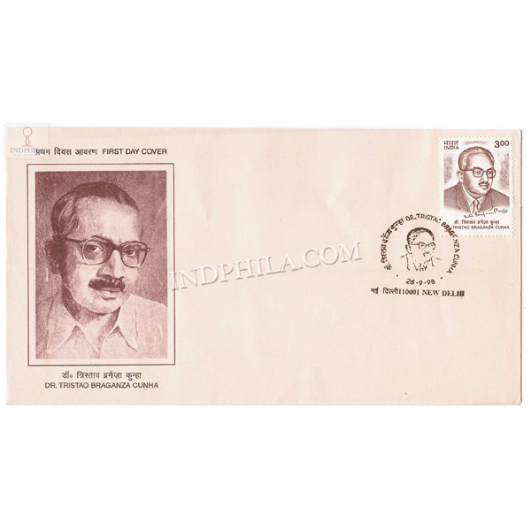 India 1998 Dr Tristao Braganza Cunha Fdc