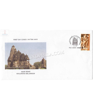 India 1999 Millenary Of The Khajuraho Temples Fdc