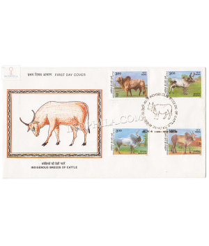 India 2000 Indigenous Breeds Of Cattle Fdc