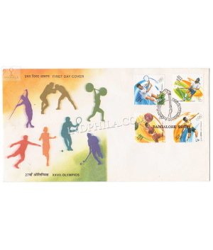 India 2000 Xxvii Olympics Sydney Fdc