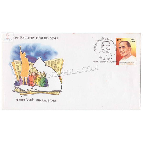 India 2002 Brajlal Biyani Fdc