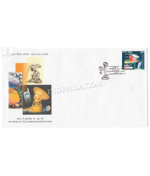 India 2003 150 Years Of Telecommunication In India Fdc