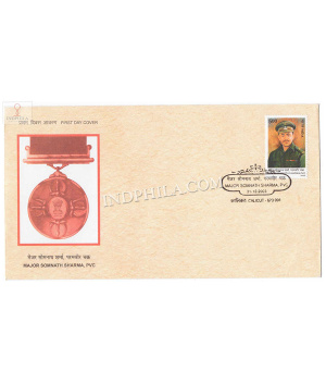 India 2003 Major Somnath Sharma First Recipient Of Param Veer Chakra Fdc