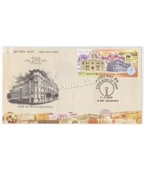 India 2005 200 Years Of State Bank Of India Fdc