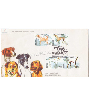 India 2005 Breeds Of Dogs Fdc