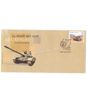 India 2006 Golden Jubilee Of 62nd Cavalry Fdc