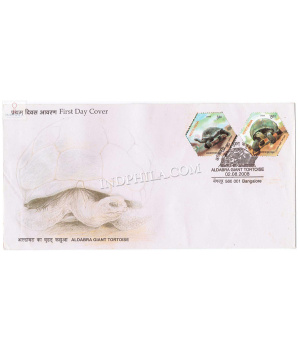 India 2008 Adwaitya Aldabra Giant Tortoise Of Alipore Zoo Fdc