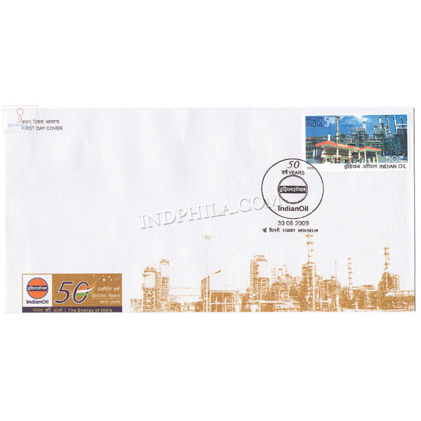 India 2009 Golden Jubilee Of Indian Oil Fdc