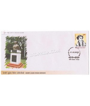 India 2009 Henry Louis Vivian Derozio Fdc