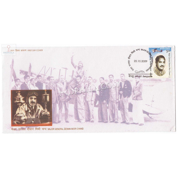 India 2009 Major General Dewan Misri Chand Fdc