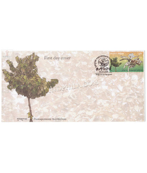 India 2009 Pterospermum Acerifolium Muchkunda Fdc