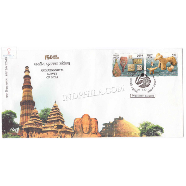 India 2011 150th Anniversary Of Archaeological Survey Of India Fdc