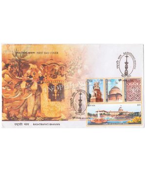 India 2011 80th Year Of Rashtrapati Bhawan New Delhi Fdc