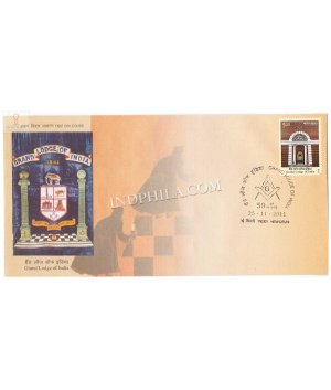 India 2011 Grand Lodge Of India Fdc