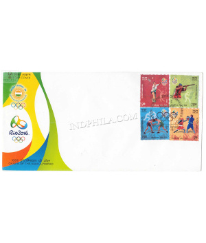 India 2016 Games Of The Xxxi Olympad Fdc