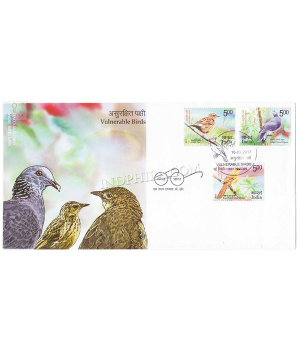 India 2017 Vulnerable Birds Fdc