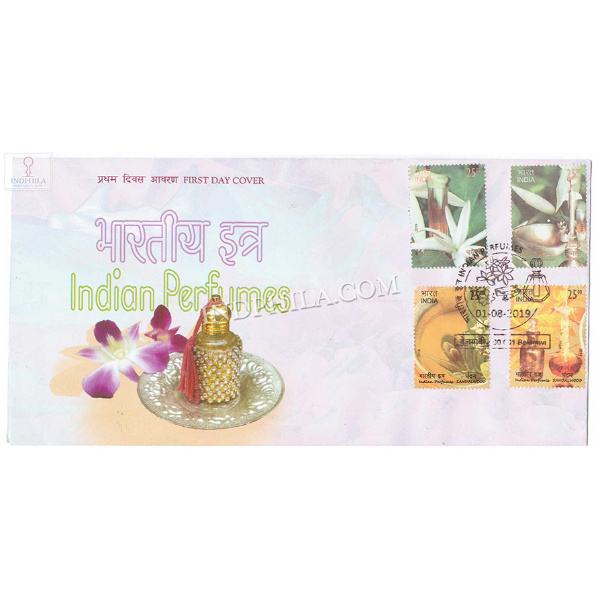 India 2019 Indian Perfumes Sandalwood And Jasmine Fdc