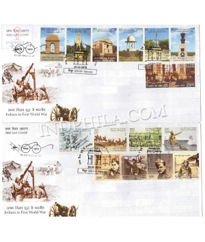 India 2019 Indians In First World War Set Of 2 Cover Fdc