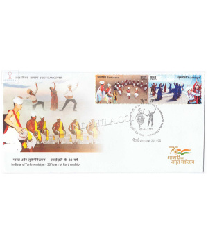 India 2022 India Turkmenistan Joint Issue Fdc