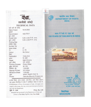 150 Years Of Railways In India Brochure 2002